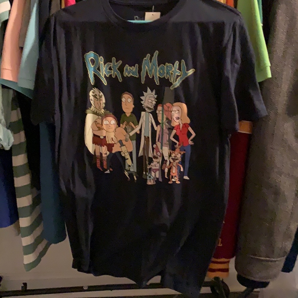 Rick and Morty navy screen tee